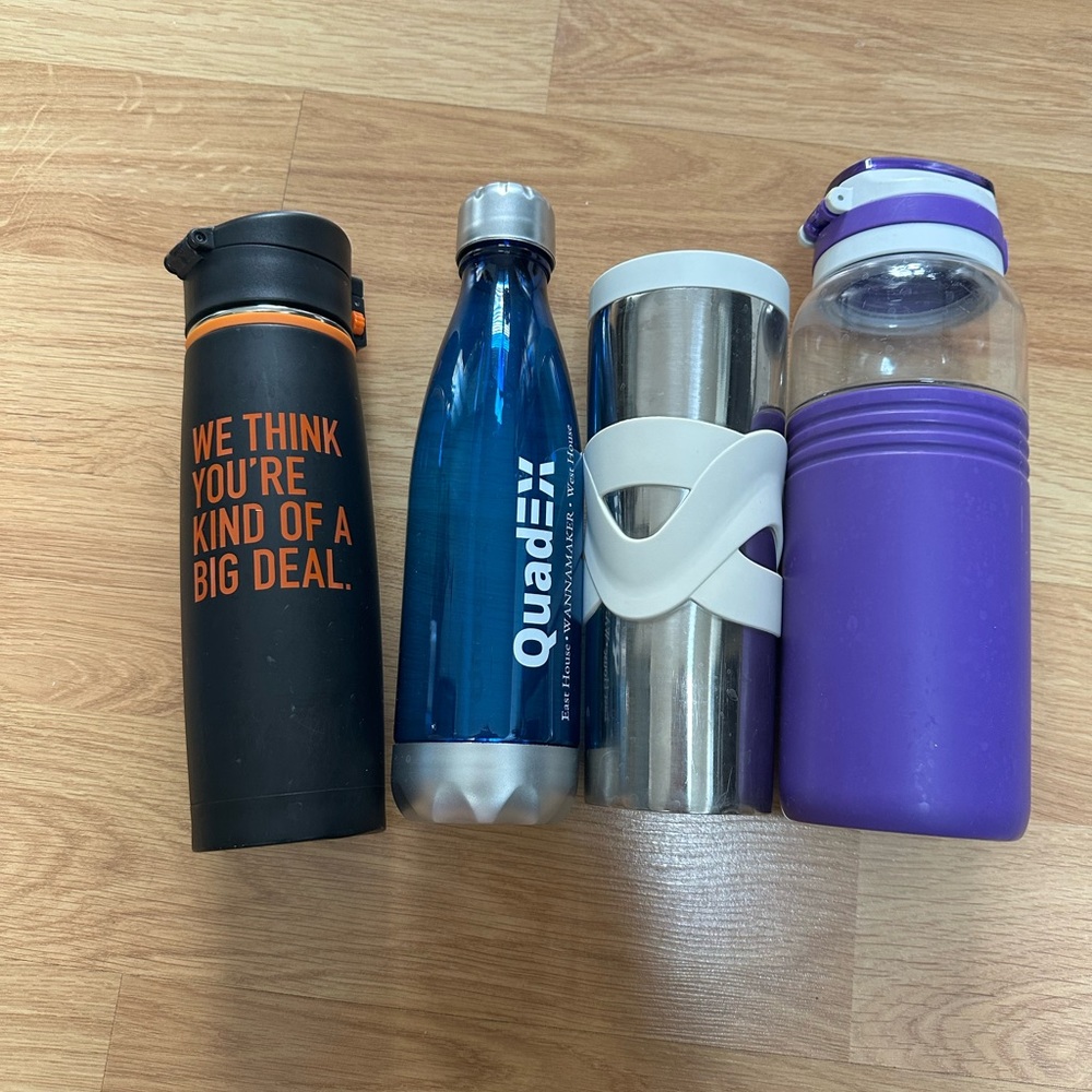 set of 4 water bottles - includes Bodum, Igloo